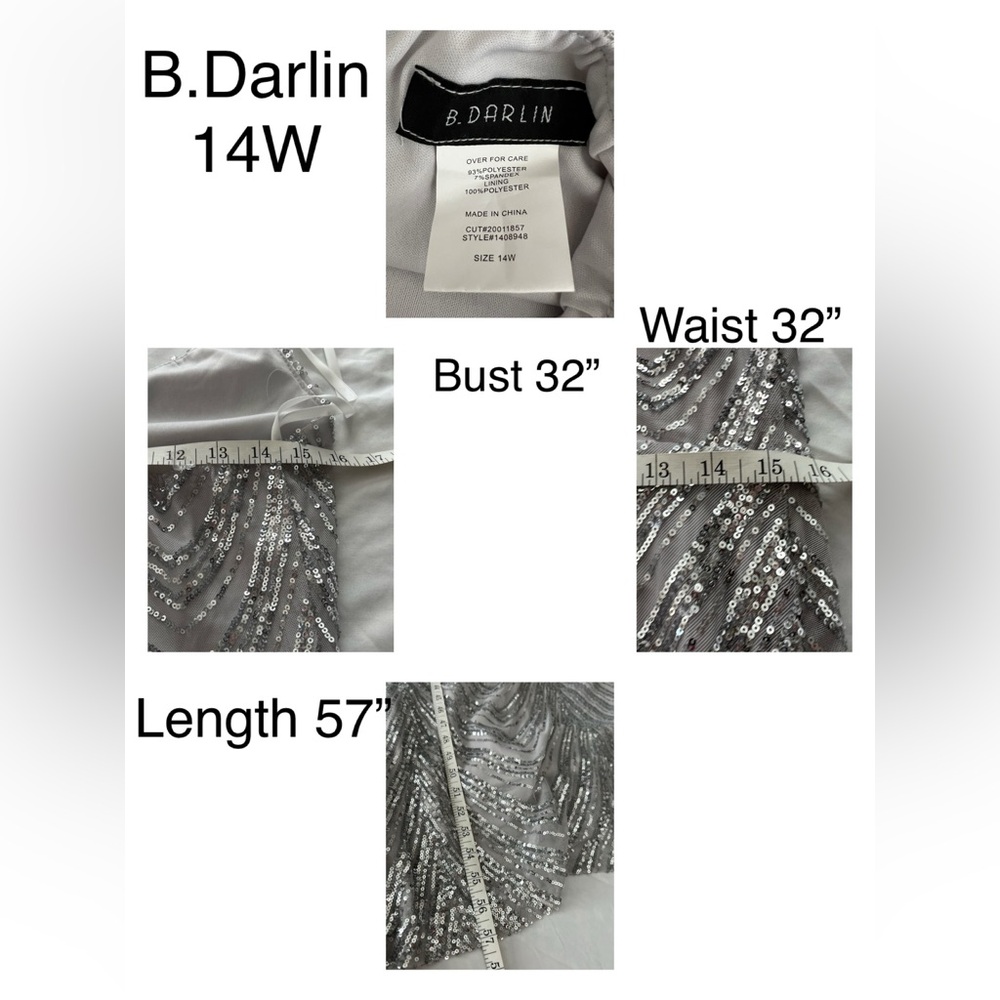 B10 B.Darling Formal Dress Size 14W. - Picture 9 of 16